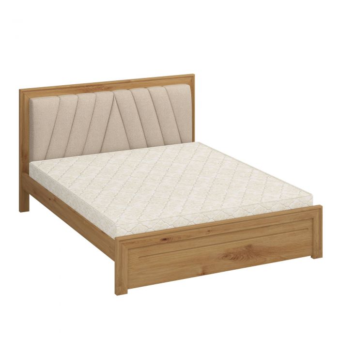 Двоспальне ліжко Mebigrand Торонто Т2 Горіх світлий + Аляска 01 180х200 см (DMBG-1238) Двоспальне ліжко Mebigrand Торонто Т2 Горіх світлий + Аляска 01 180х200 см (DMBG-1238)