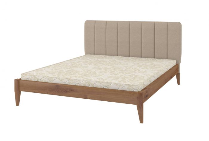 Двоспальне ліжко Mebigrand Лондон ДК Горіх світлий + Аляска 23 140х200 см (DMBG-1461)