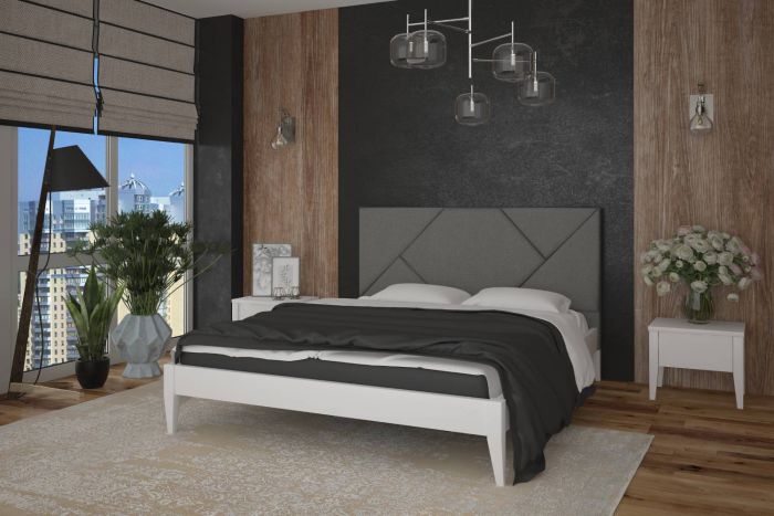 Двоспальне ліжко Mebigrand Нью-Йорк ДК Білий + Аляска 01 160х200 см (DMBG-1535) Двоспальне ліжко Mebigrand Нью-Йорк ДК Білий + Аляска 01 160х200 см (DMBG-1535)