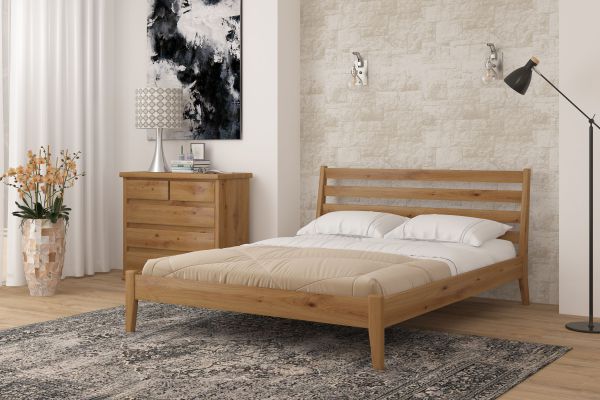 Двоспальне ліжко Mebigrand Челсі Горіх світлий 140х200 см (DMBG-1974)