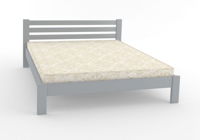 Двоспальне ліжко Mebigrand Колумбія Світло-сірий (RAL 7040) 140х200 см (DMBG-2044)