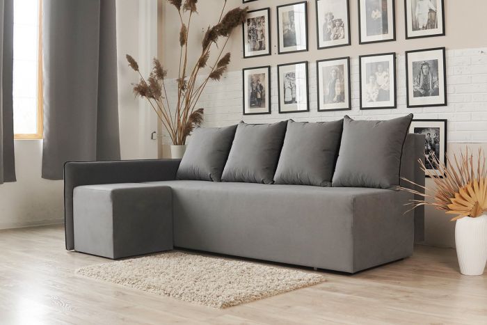 Кутовий диван ортопедичний iSmart MORRO Maxi єврокнижка 205x149 см (матрац Light) бежевий Laura 5