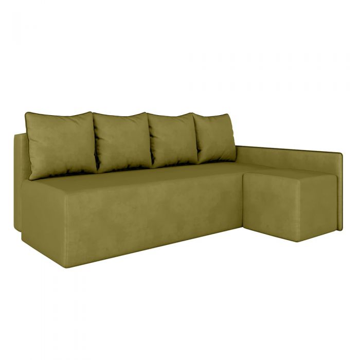 Кутовий диван ортопедичний iSmart MORRO Maxi єврокнижка 205x149 см (матрац Gold) оливковий Laura 27
