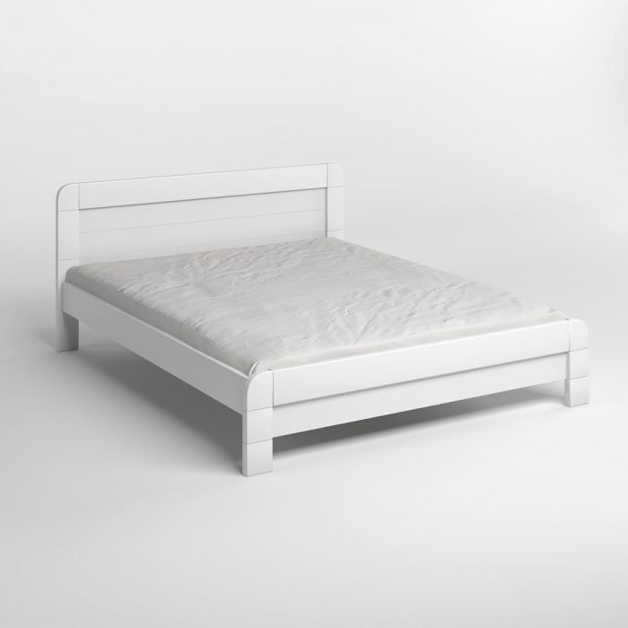 Двоспальне дерев'яне ліжко Mebigrand Тоскана Білий 140х200 см (MBG-3559)