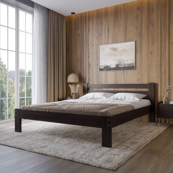 Полуторне дерев'яне ліжко Mebigrand Баварія Венге 120х200 см (MBG-14771)