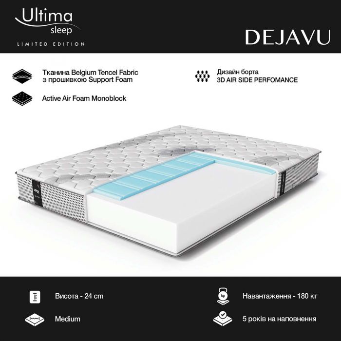 Матрац Ultima Sleep Limited Edition DEJAVU (ДЕЖАВЮ) + наматрацник